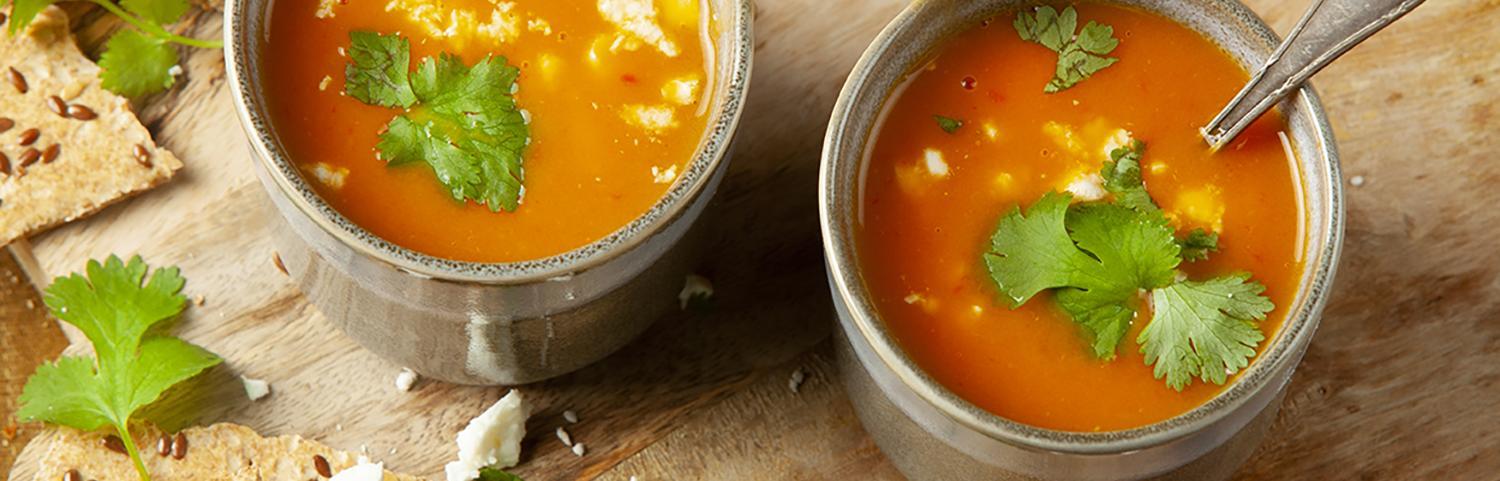 DOMO sweet potato-pepper soup soup maker