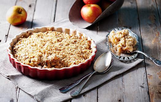 DOMO apple, speculaas and oatmeal crumble oven