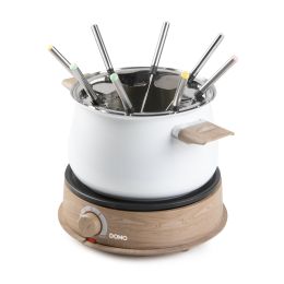 DOMO Fondue - 8P - wood look/white - 1500 W
