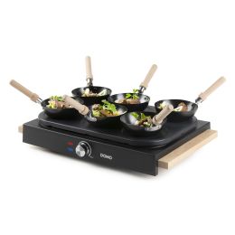 DOMO Set gourmet - Design en bois - 2 en 1 - 6 P