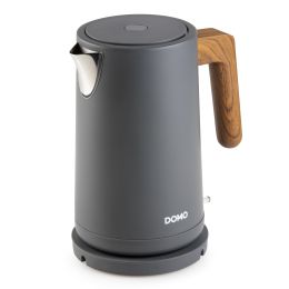 DOMO water kettle 'Wood You' - 1.7 L - matt grey